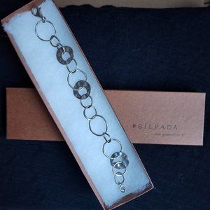 Silpada Sterling Silver circle link bracelet 8in